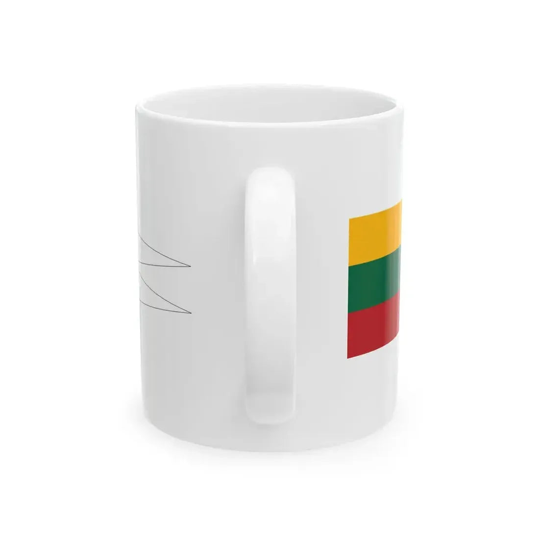 Lithuanian Navy Group Commanders pennant (Lithuania) White Coffee Mug - Go Mug Yourself
