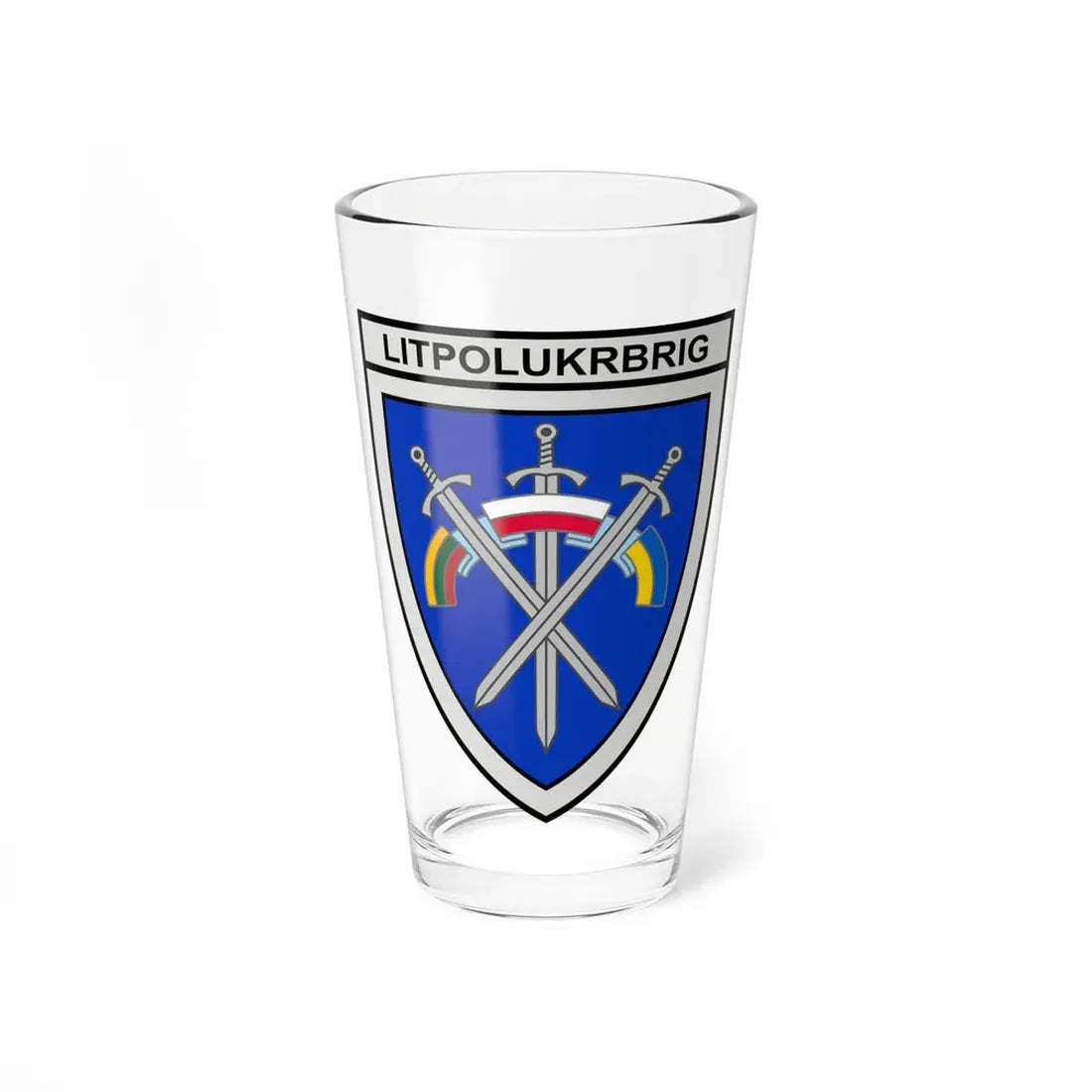 LITPOLUKRBRIG (Ukraine) Pint Glass 16oz 16oz - Go Mug Yourself