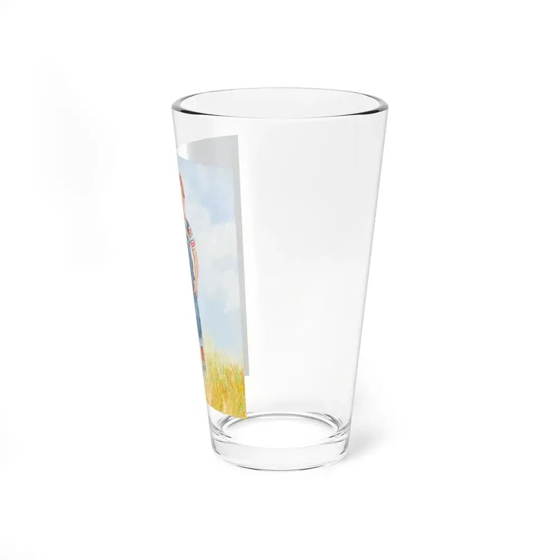 Little Boy Standing in a Field - Pint Glass 16oz - Go Mug Yourself