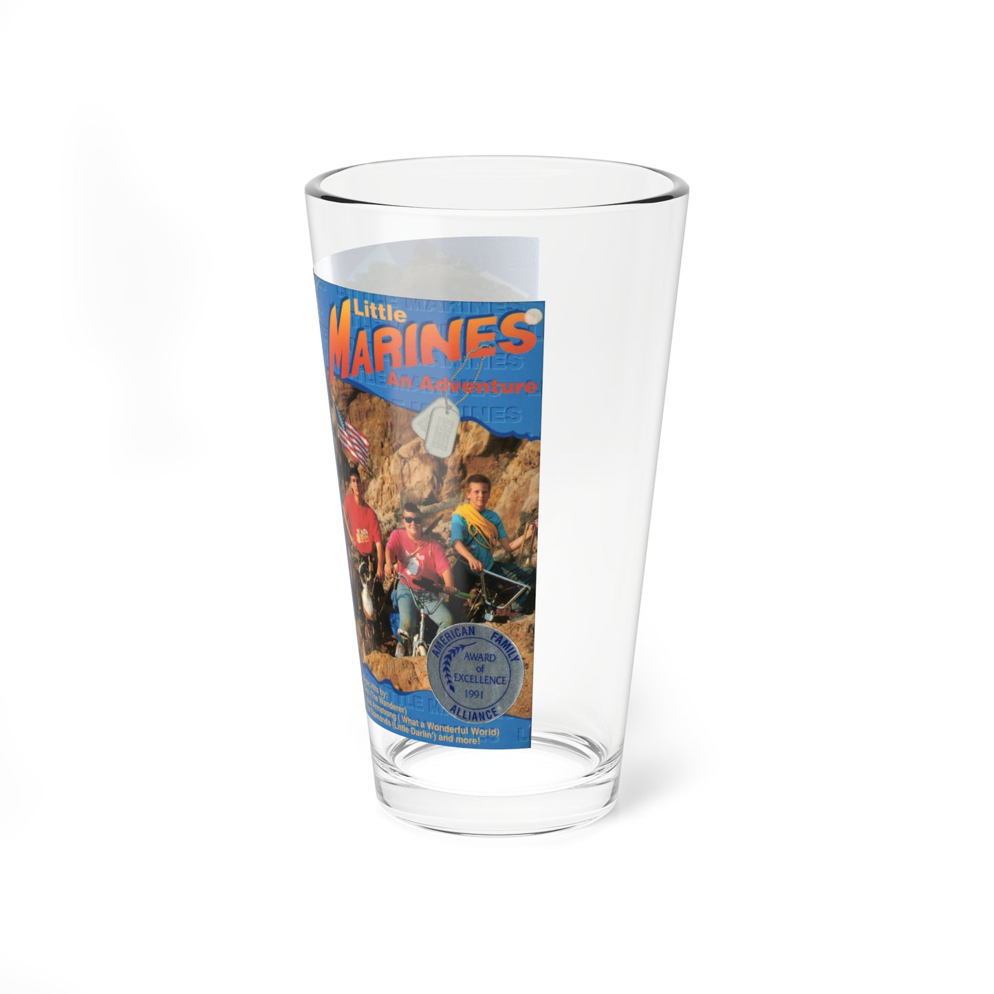 LITTLE MARINES AN ADVENTURE (VHS COVER) Pint Glass 16oz-Go Mug Yourself
