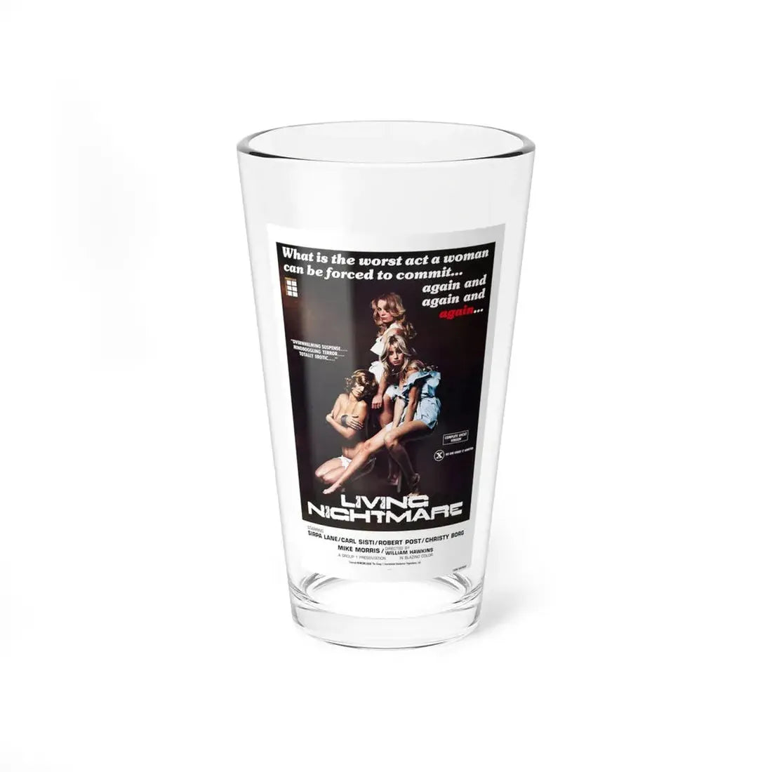 LIVING NIGHTMARE (NAZI LOVE CAMP) 1977 Movie Poster - Pint Glass 16oz 16oz - Go Mug Yourself