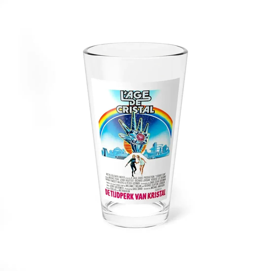 LOGAN'S RUN (BELGIAN) 1976 Movie Poster - Pint Glass 16oz 16oz - Go Mug Yourself
