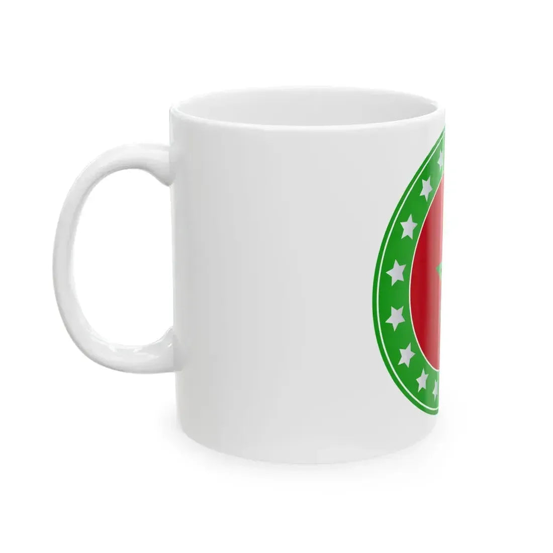 Logo Flag Morocco (Morocco) White Coffee Mug - Go Mug Yourself
