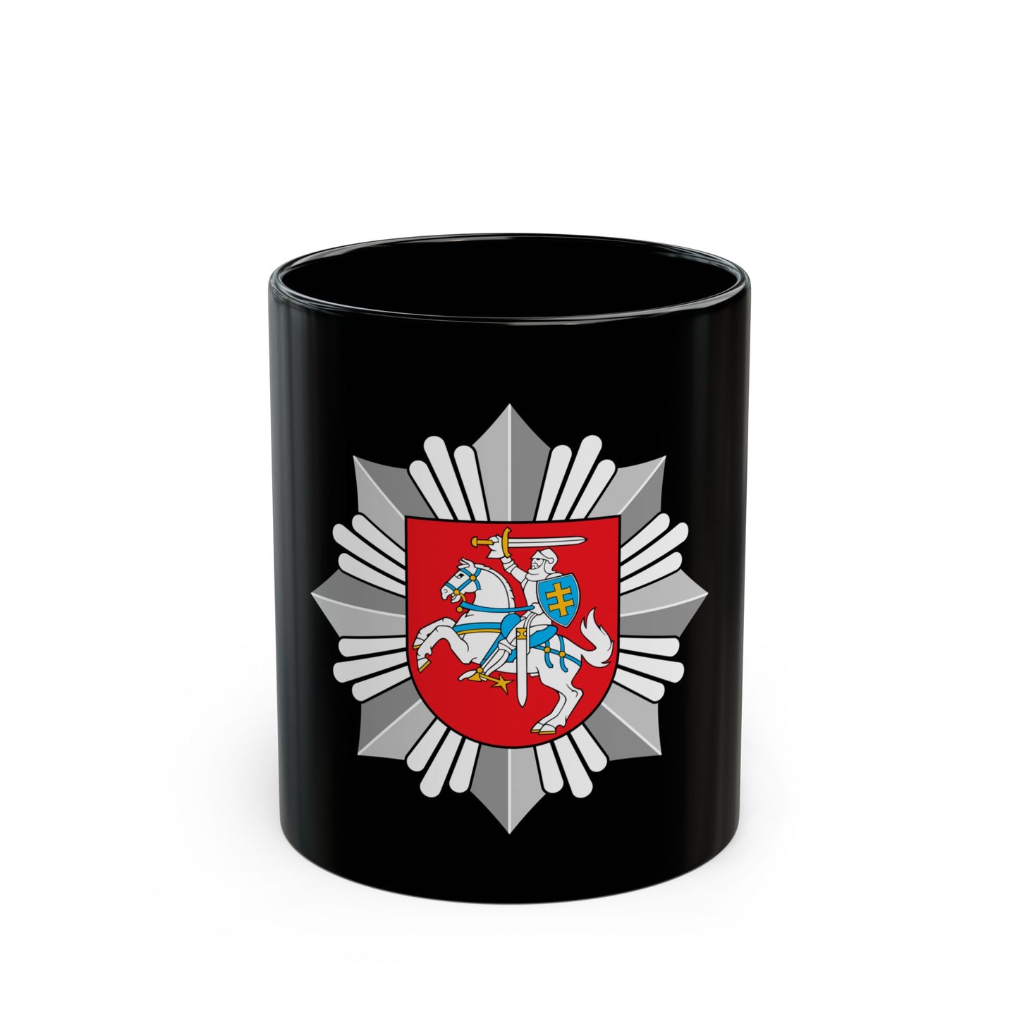 Logo of the Police of Lithuania - Black Coffee Mug-11oz-Go Mug Yourself