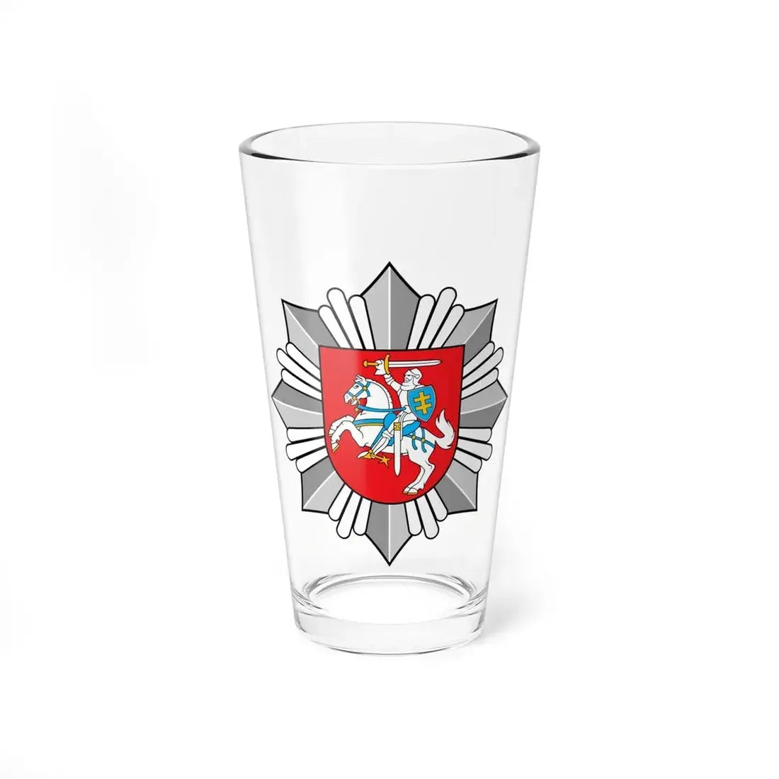 Logo of the Police of Lithuania - Pint Glass 16oz 16oz - Go Mug Yourself