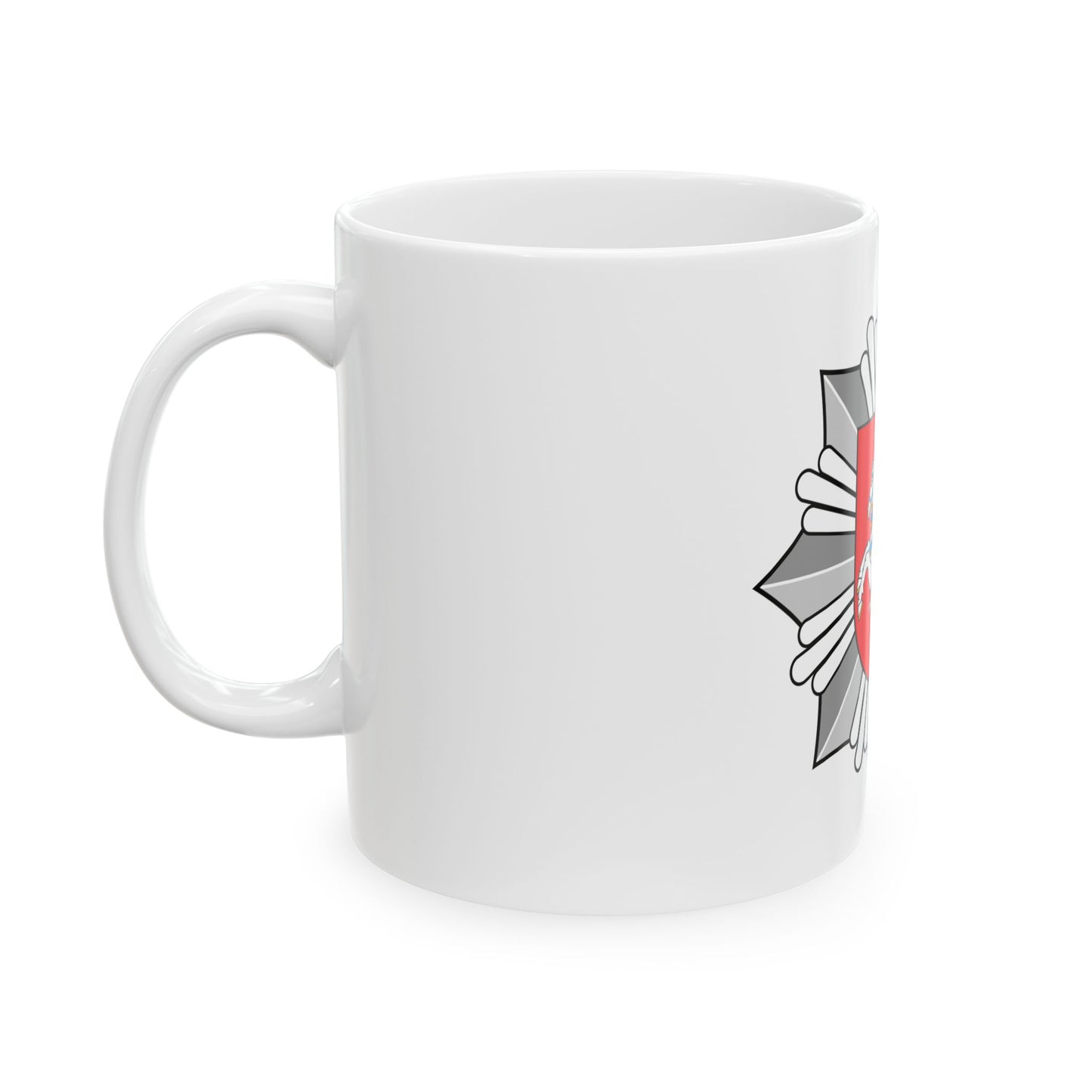 Logo of the Police of Lithuania - White Coffee Mug-Go Mug Yourself