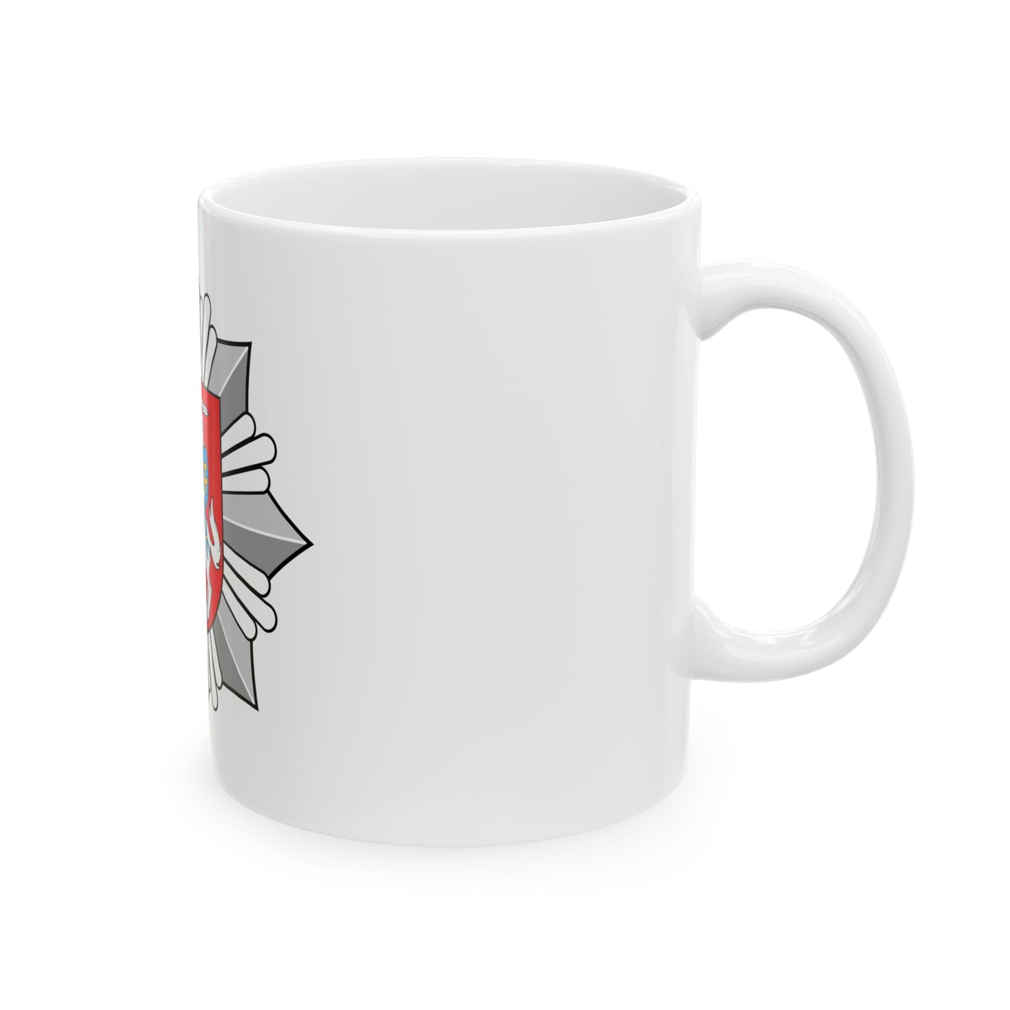 Logo of the Police of Lithuania - White Coffee Mug-Go Mug Yourself