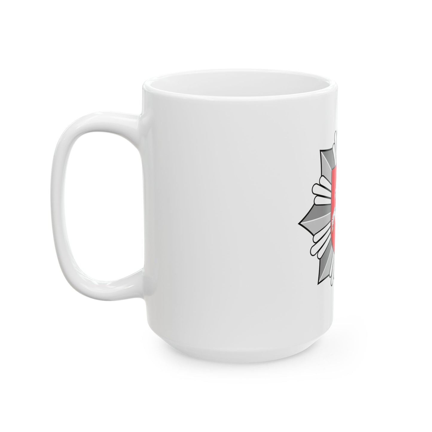 Logo of the Police of Lithuania - White Coffee Mug-Go Mug Yourself