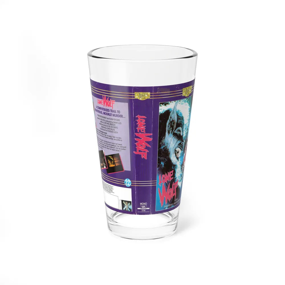 LONE WOLF (VHS COVER) Pint Glass 16oz 16oz - Go Mug Yourself