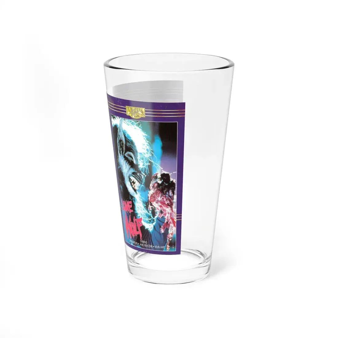 LONE WOLF (VHS COVER) Pint Glass 16oz - Go Mug Yourself