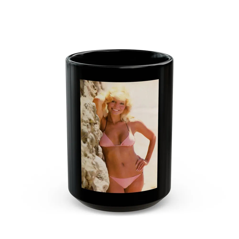 Loni Anderson #66 (Vintage Female Icon) Black Coffee Mug-15oz-Go Mug Yourself