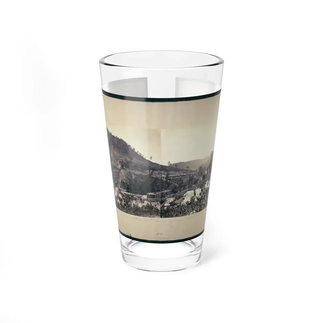 Looking Down The Valley Of Running-Water Creek From Near Whiteside's, Tenn., Nashville & Chattanooga R.R. Bridge On The Left (U.S. Civil War) Pint Glass 16oz 16oz - Go Mug Yourself