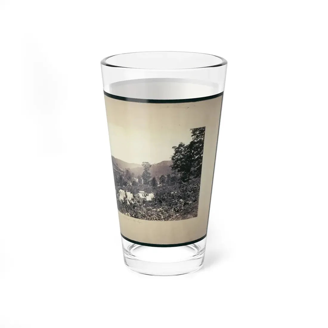 Looking Down The Valley Of Running-Water Creek From Near Whiteside's, Tenn., Nashville & Chattanooga R.R. Bridge On The Left (U.S. Civil War) Pint Glass 16oz - Go Mug Yourself