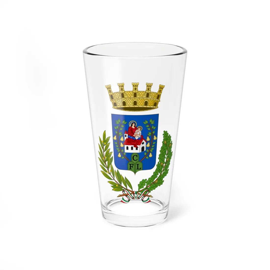 Loreto-Stemma (Italy) (Coat of Arms) Pint Glass 16oz 16oz - Go Mug Yourself