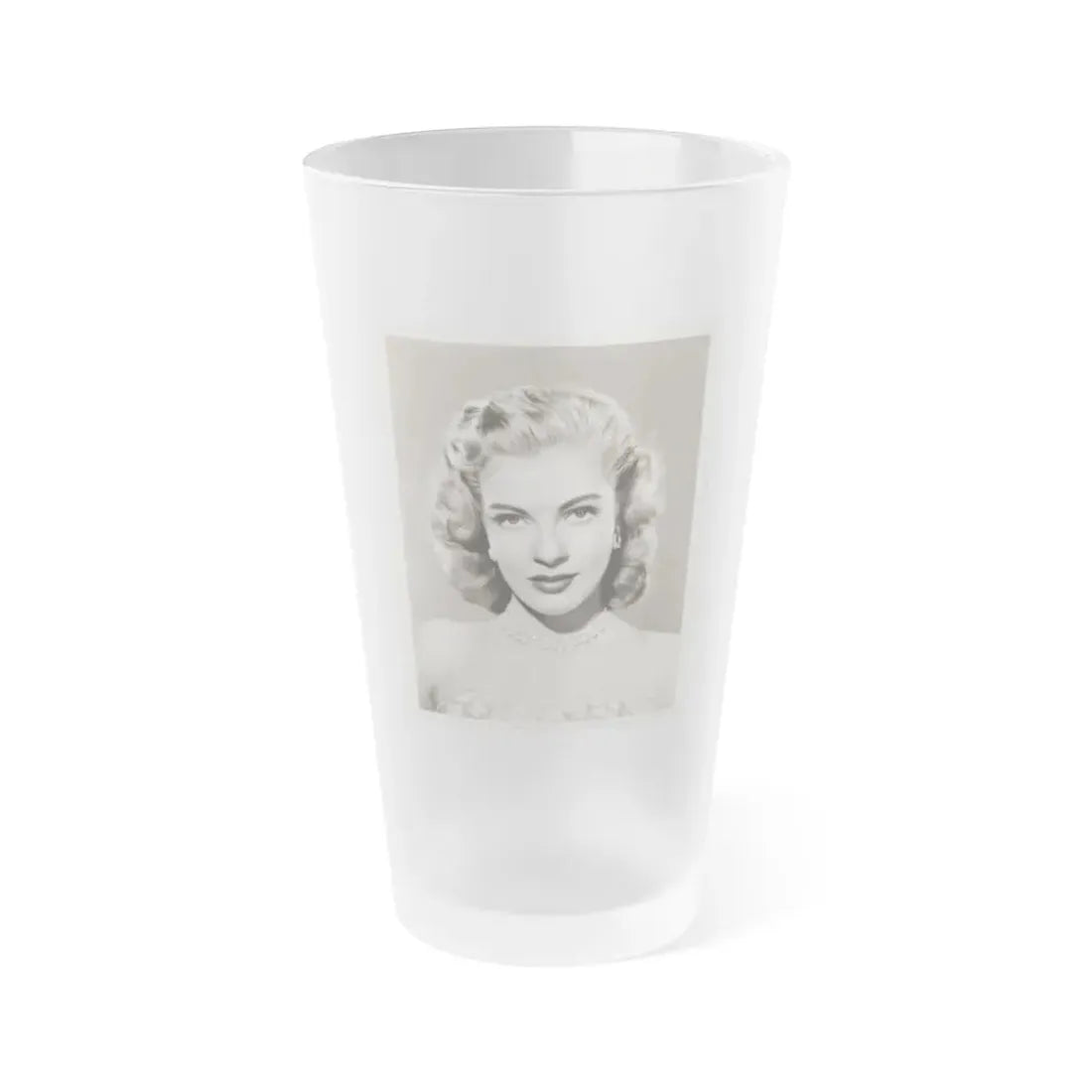 Lori Nelson #02 - 8.25x10 Head & Shoulder B&W Glamour Portrait Vintage Photo from 1-11-1952 1 (Vintage Female Icon) Frosted Pint Glass 16oz 16oz Frosted - Go Mug Yourself