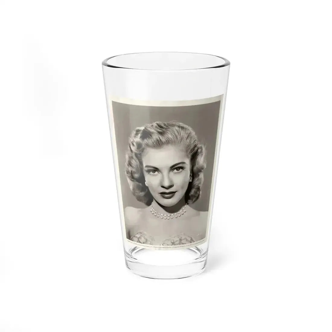 Lori Nelson #02 - 8.25x10 Head & Shoulder B&W Glamour Portrait Vintage Photo from 1-11-1952 1 (Vintage Female Icon) Pint Glass 16oz 16oz - Go Mug Yourself