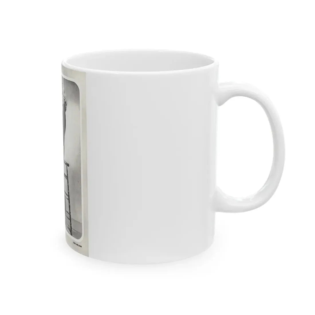 Lori Nelson #04 - Vintage B&W Full Body Leggy Cheesecake Pin-Up Photo (Vintage Female Icon) White Coffee Mug - Go Mug Yourself
