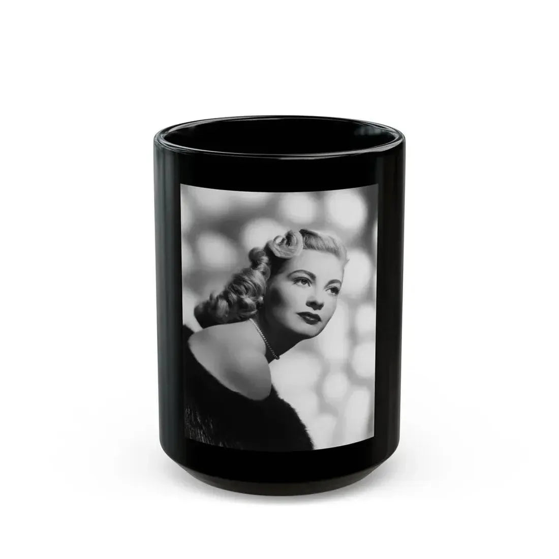 Lori Nelson #104 1 (Vintage Female Icon) Black Coffee Mug 15oz - Go Mug Yourself