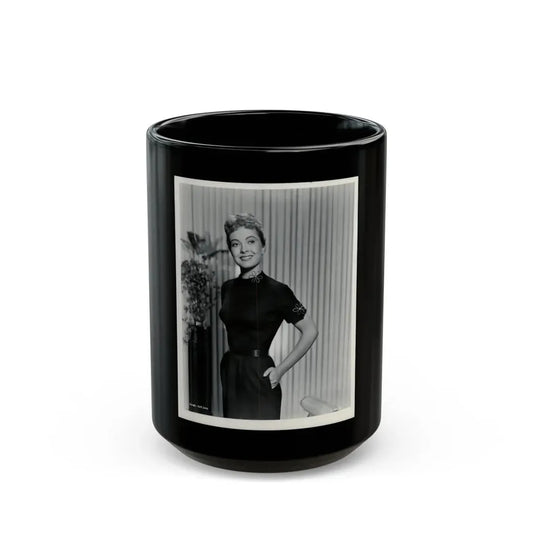 Lori Nelson #110 (Vintage Female Icon) Black Coffee Mug 15oz - Go Mug Yourself