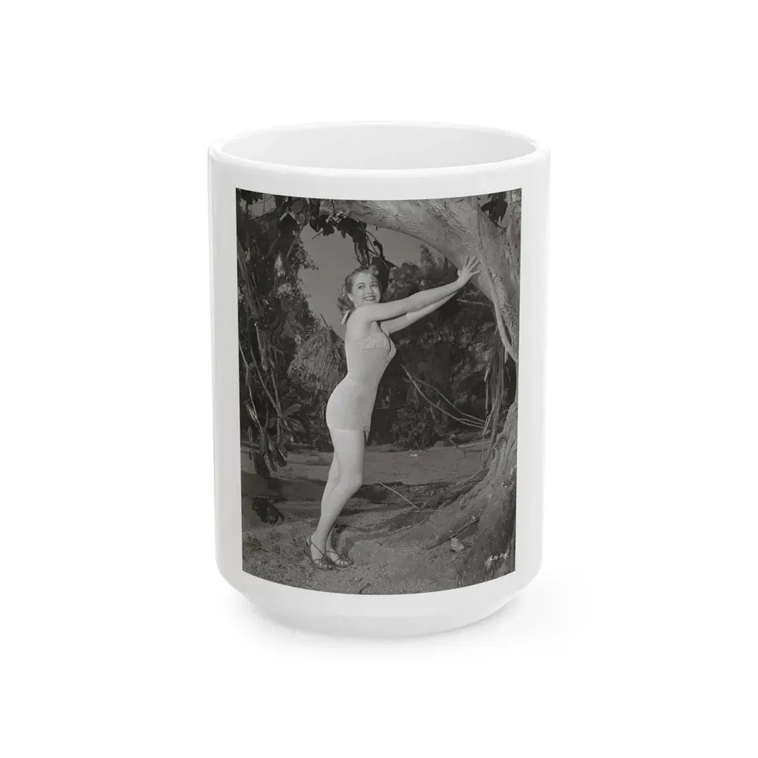 Lori Nelson #133 (Vintage Female Icon) White Coffee Mug 15oz - Go Mug Yourself