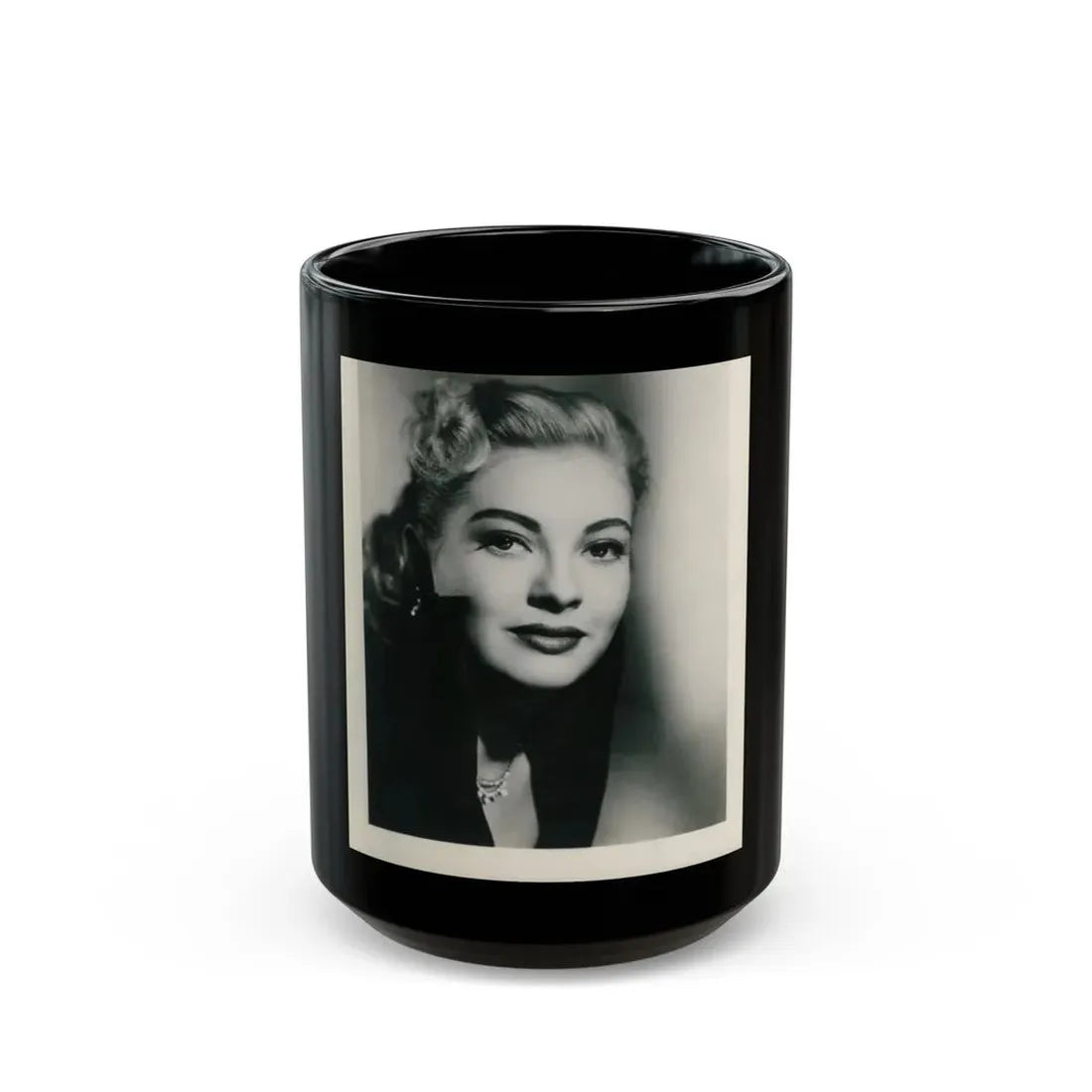 Lori Nelson #138 (Vintage Female Icon) Black Coffee Mug 15oz - Go Mug Yourself