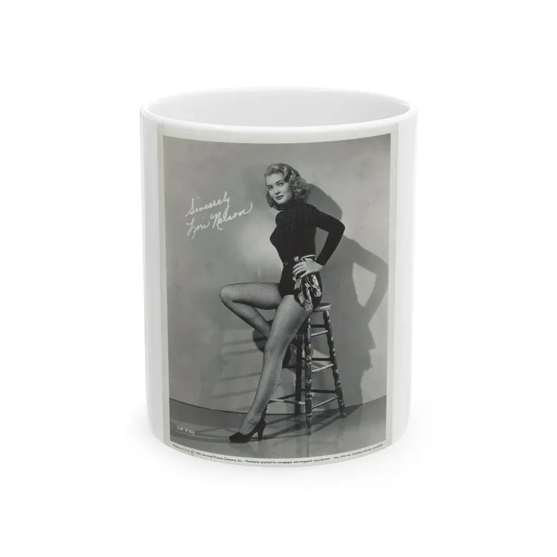 Lori Nelson #14 (Vintage Female Icon) White Coffee Mug 11oz - Go Mug Yourself