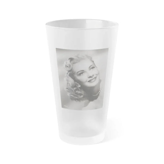 Lori Nelson #140 (Vintage Female Icon) Frosted Pint Glass 16oz 16oz Frosted - Go Mug Yourself