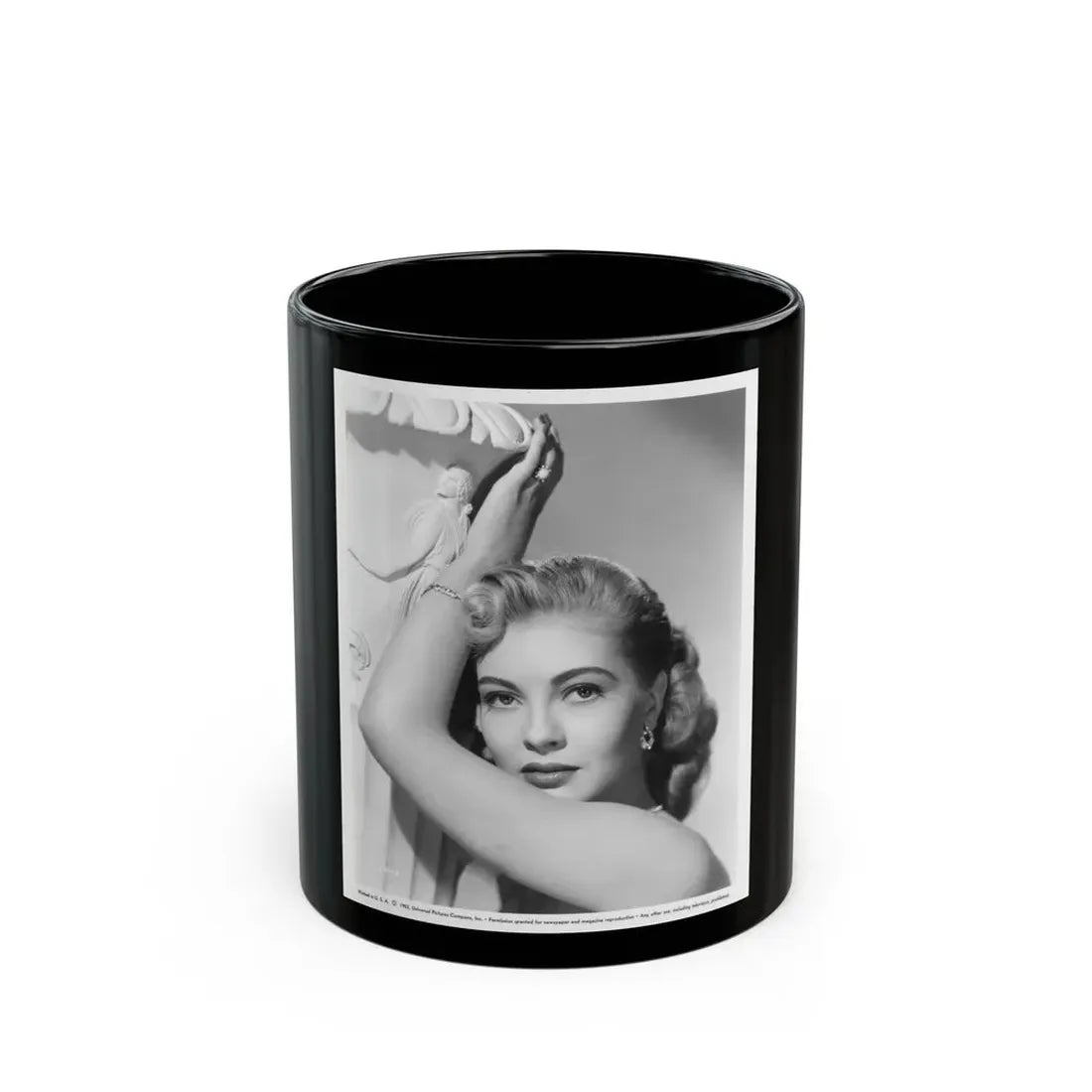 Lori Nelson #149 (Vintage Female Icon) Black Coffee Mug 11oz - Go Mug Yourself