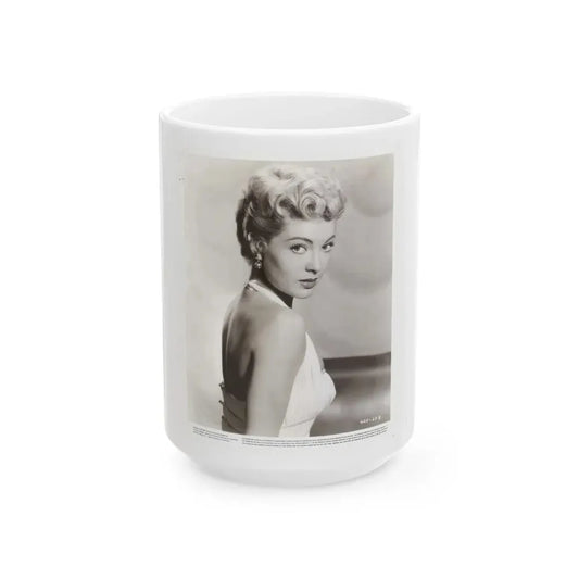 Lori Nelson #157 (Vintage Female Icon) White Coffee Mug 15oz - Go Mug Yourself