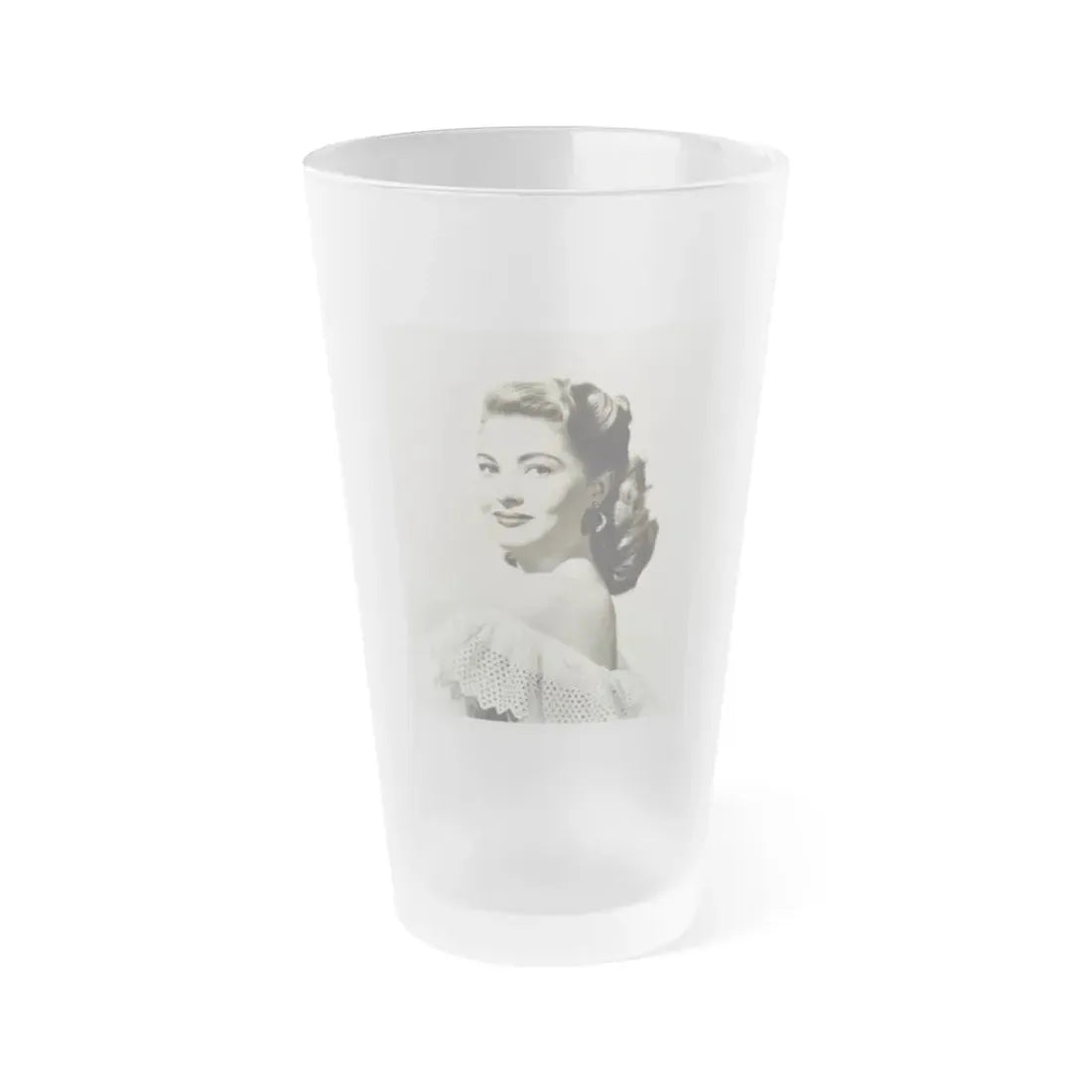 Lori Nelson #16 (Vintage Female Icon) Frosted Pint Glass 16oz 16oz Frosted - Go Mug Yourself