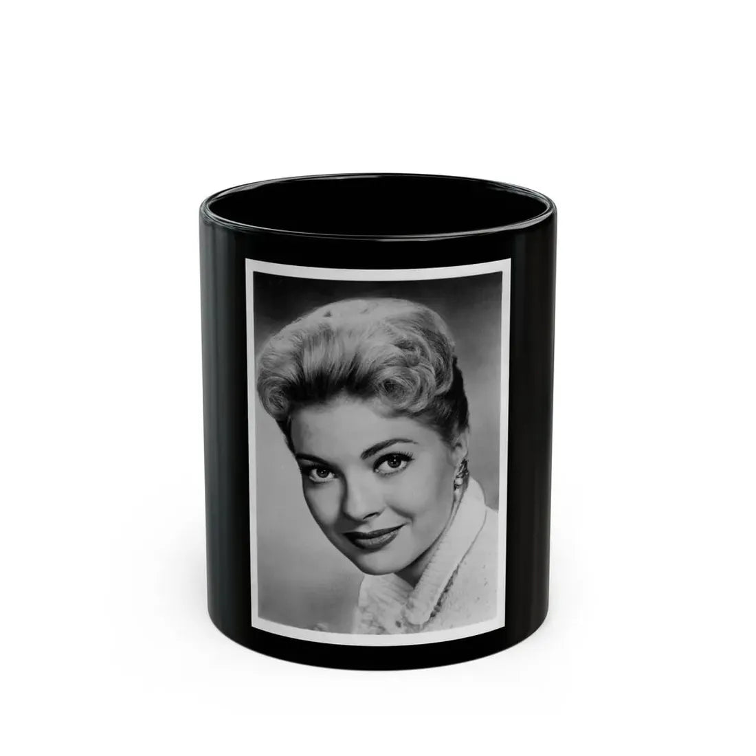 Lori Nelson #160 1 (Vintage Female Icon) Black Coffee Mug 11oz - Go Mug Yourself
