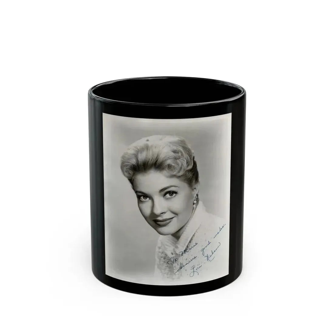 Lori Nelson #160 2 (Vintage Female Icon) Black Coffee Mug 11oz - Go Mug Yourself