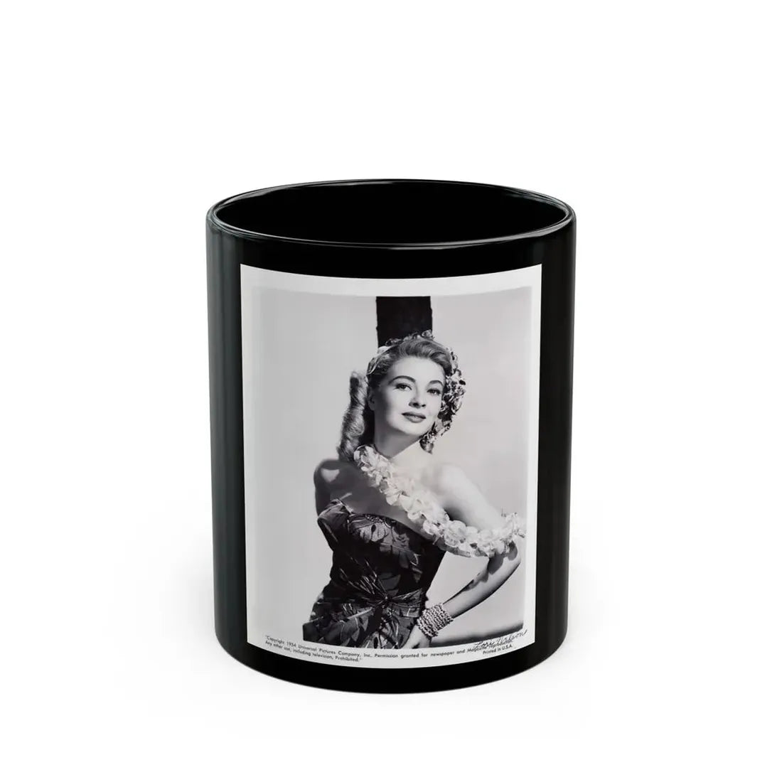 Lori Nelson #162 (Vintage Female Icon) Black Coffee Mug 11oz - Go Mug Yourself