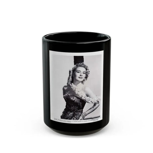 Lori Nelson #162 (Vintage Female Icon) Black Coffee Mug 15oz - Go Mug Yourself