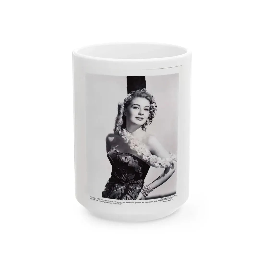 Lori Nelson #162 (Vintage Female Icon) White Coffee Mug 15oz - Go Mug Yourself