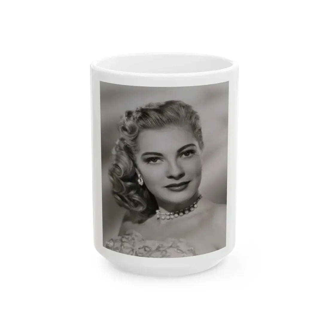 Lori Nelson #166 (Vintage Female Icon) White Coffee Mug 15oz - Go Mug Yourself