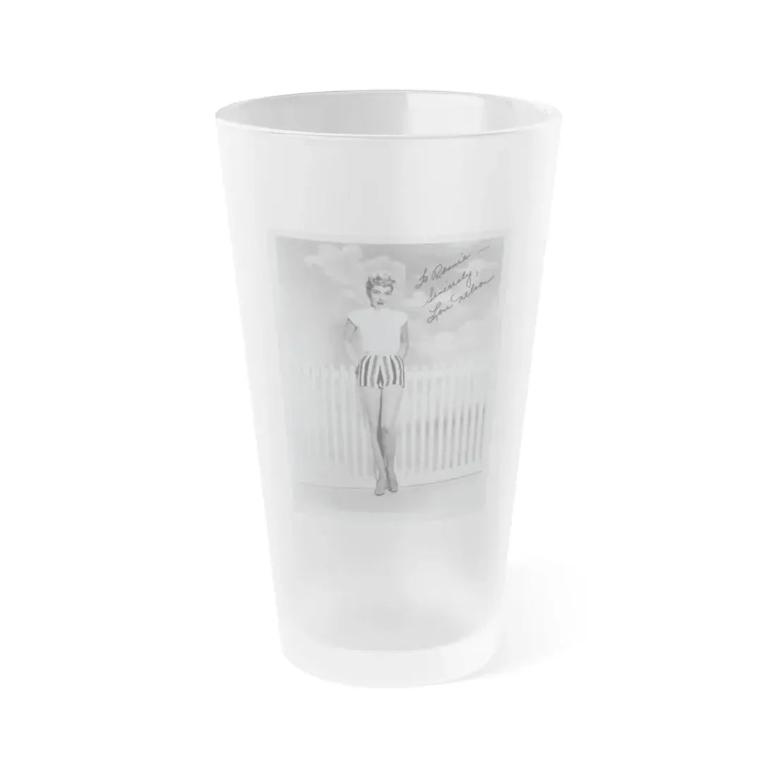 Lori Nelson #171 (Vintage Female Icon) Frosted Pint Glass 16oz 16oz Frosted - Go Mug Yourself