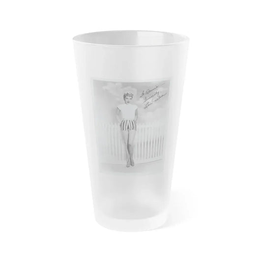 Lori Nelson #171 (Vintage Female Icon) Frosted Pint Glass 16oz 16oz Frosted - Go Mug Yourself