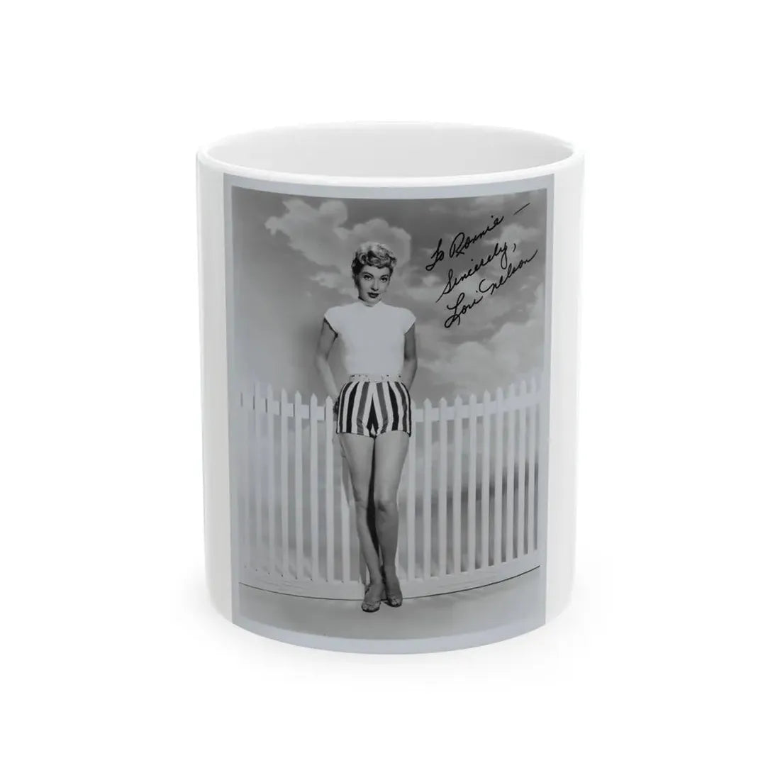 Lori Nelson #171 (Vintage Female Icon) White Coffee Mug 11oz - Go Mug Yourself