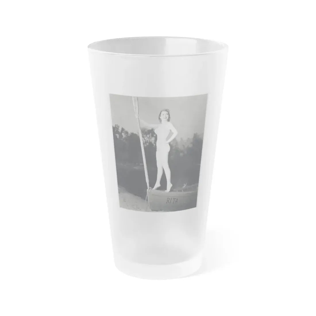 Lori Nelson #172 (Vintage Female Icon) Frosted Pint Glass 16oz 16oz Frosted - Go Mug Yourself