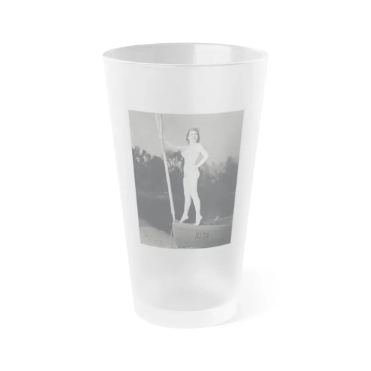 Lori Nelson #172 (Vintage Female Icon) Frosted Pint Glass 16oz 16oz Frosted - Go Mug Yourself