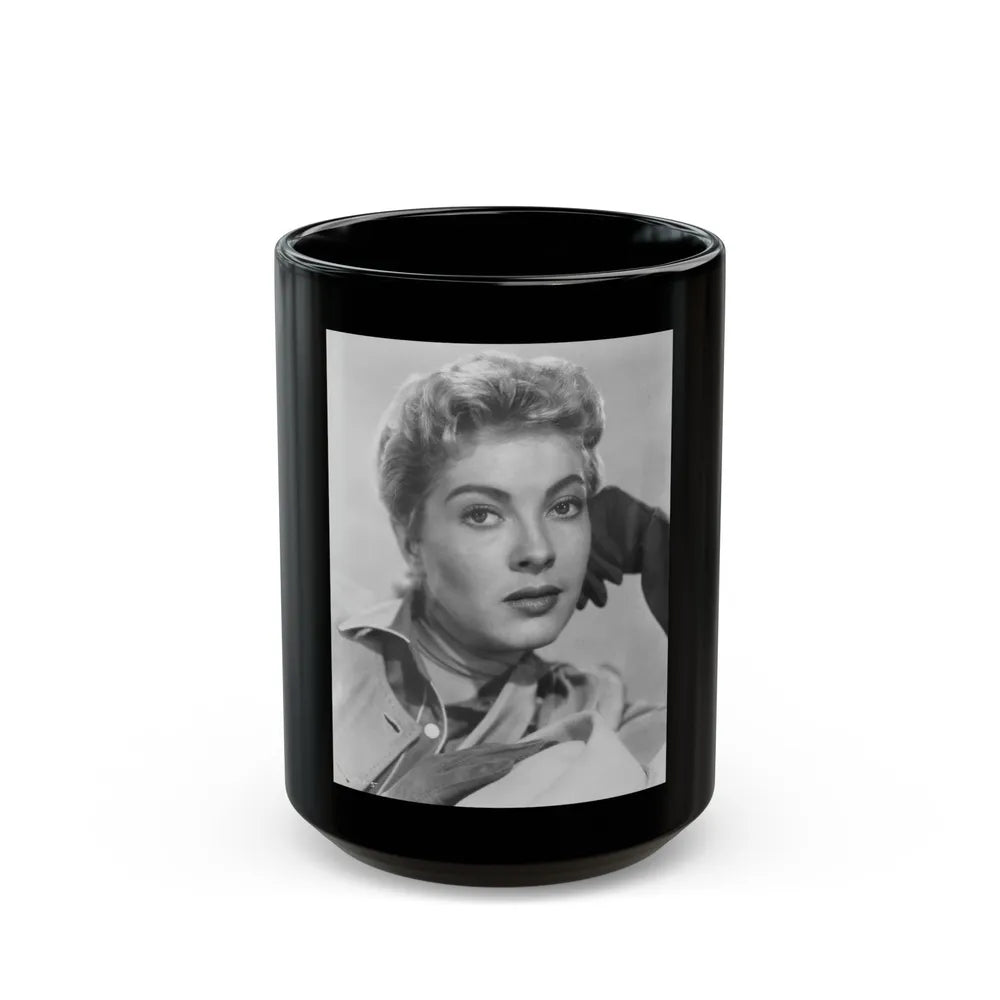 Lori Nelson #173 (Vintage Female Icon) Black Coffee Mug-15oz-Go Mug Yourself