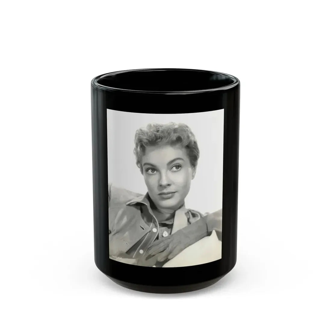 Lori Nelson #178 (Vintage Female Icon) Black Coffee Mug 15oz - Go Mug Yourself