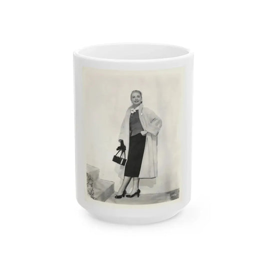 Lori Nelson #179 (Vintage Female Icon) White Coffee Mug 15oz - Go Mug Yourself