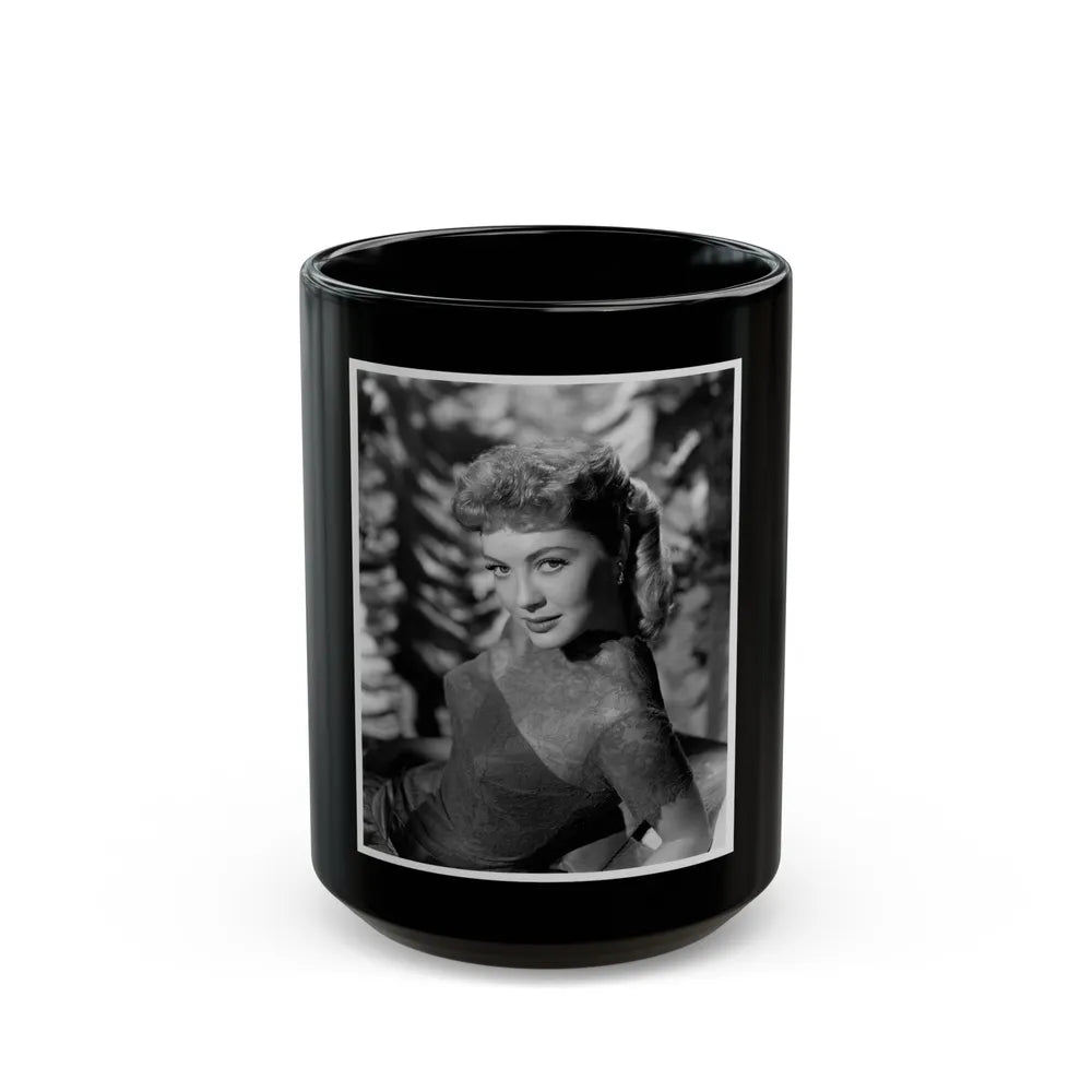 Lori Nelson #18 (Vintage Female Icon) Black Coffee Mug-15oz-Go Mug Yourself