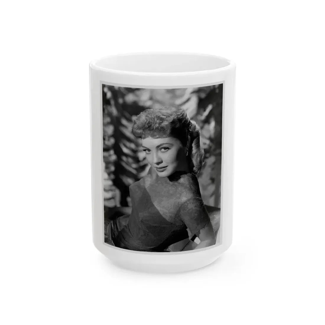 Lori Nelson #18 (Vintage Female Icon) White Coffee Mug 15oz - Go Mug Yourself