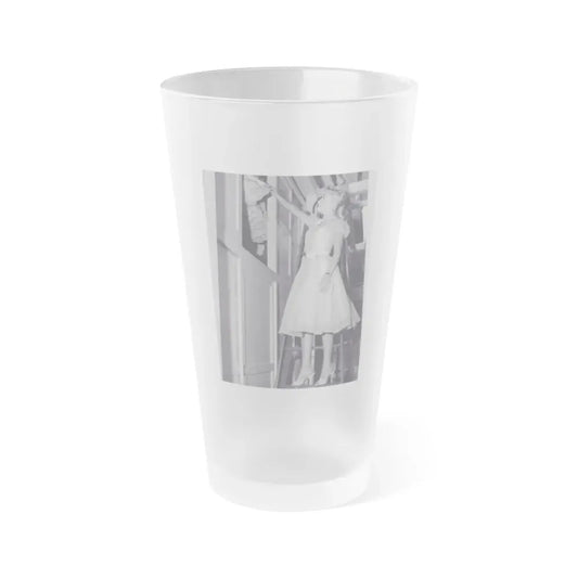 Lori Nelson #180 (Vintage Female Icon) Frosted Pint Glass 16oz 16oz Frosted - Go Mug Yourself