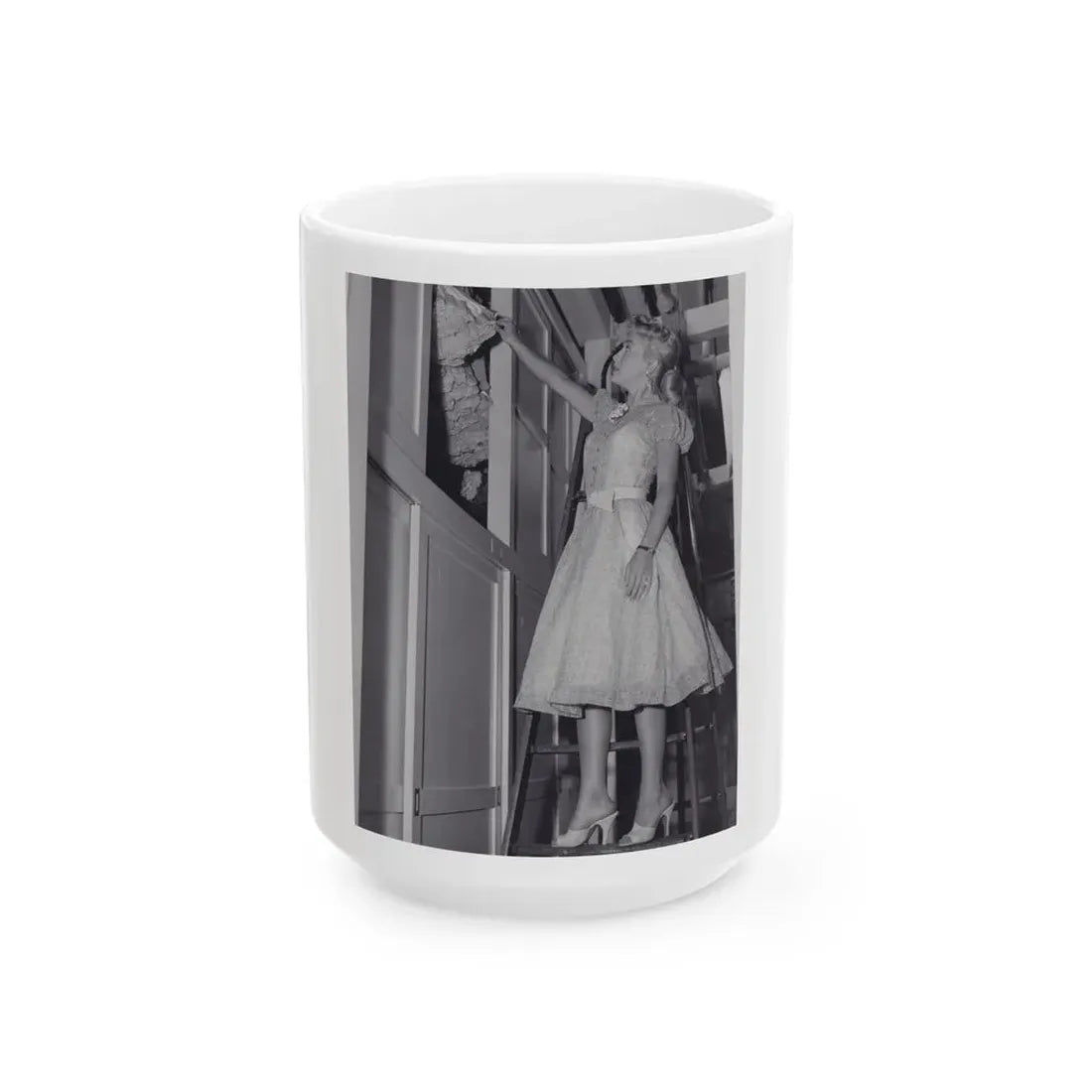 Lori Nelson #180 (Vintage Female Icon) White Coffee Mug 15oz - Go Mug Yourself
