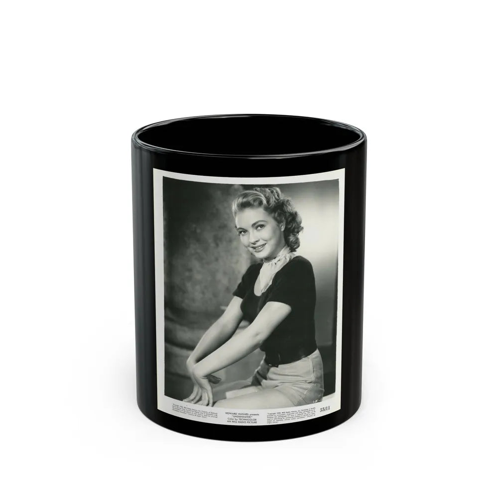 Lori Nelson #197 (Vintage Female Icon) Black Coffee Mug-11oz-Go Mug Yourself
