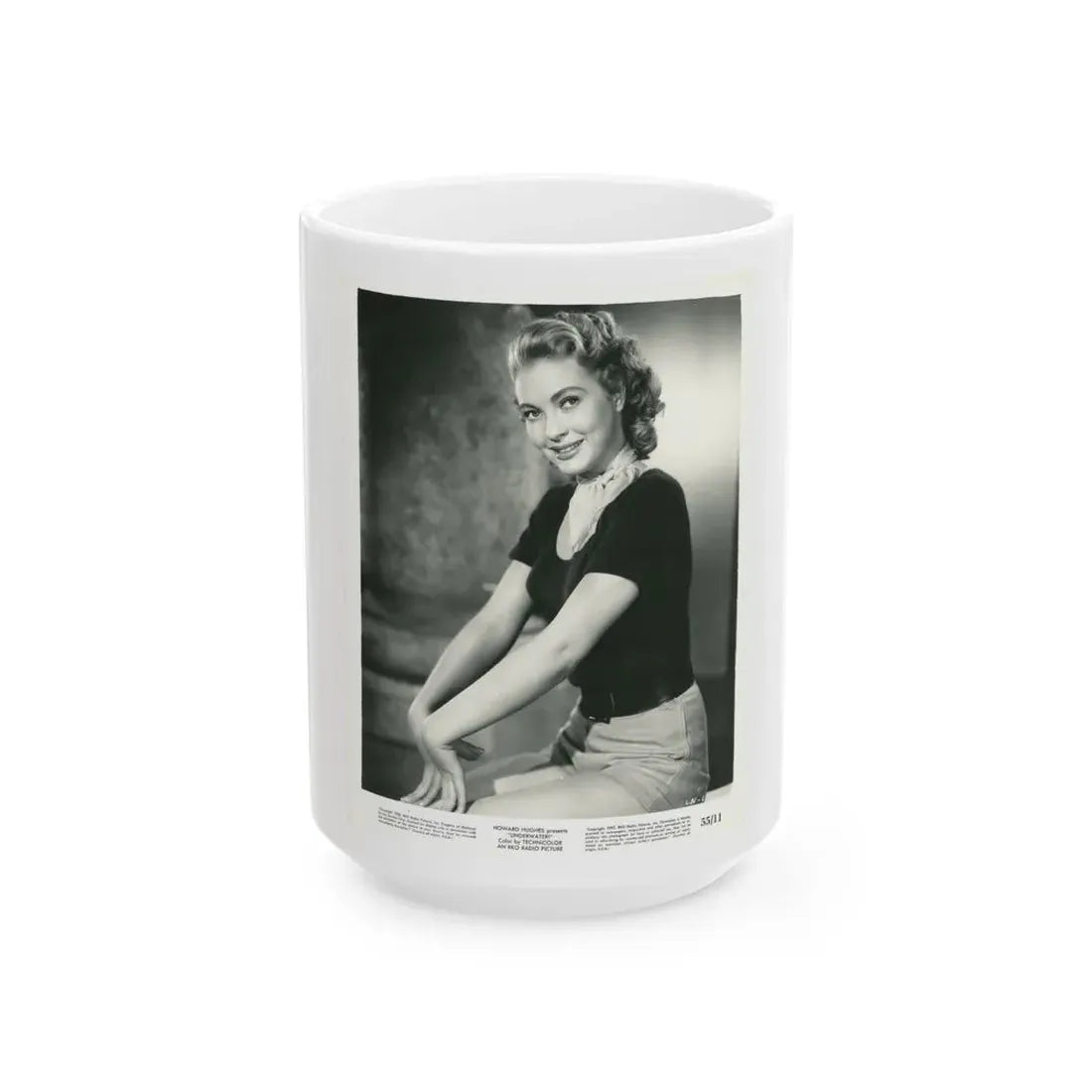 Lori Nelson #197 (Vintage Female Icon) White Coffee Mug 15oz - Go Mug Yourself